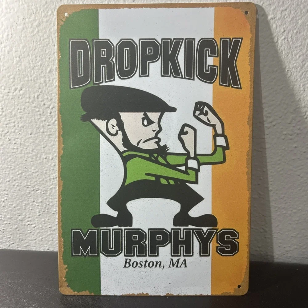 DROPKICK MURPHYS, Boston MA Irish Flag Metal Decor